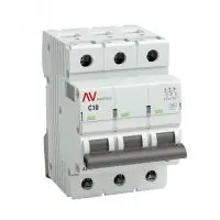 Выключатель автоматический AV-6 3P 10A (C) 6kA EKF AVERES в Москве Выключатель автоматический AV-6 3P 10A (C) 6kA EKF AVERES - foto