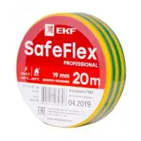 Изолента ПВХ желто-зеленая 19мм 20м серии SafeFlex в Москве Изолента ПВХ желто-зеленая 19мм 20м серии SafeFlex - foto