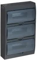 KREPTA 3 Корпус пластиковый ЩРН-П-36 IP41 черный IEK в Москве KREPTA 3 Корпус пластиковый ЩРН-П-36 IP41 черный IEK - foto